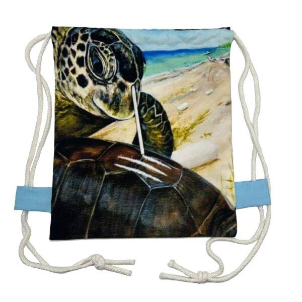 Trippy Turtles Drawstring Bag