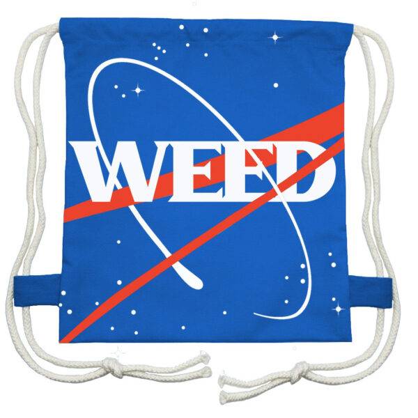 NASA Weed Drawstring Bag