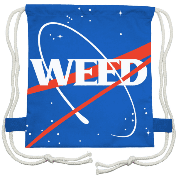 NASA Weed Drawstring Bag