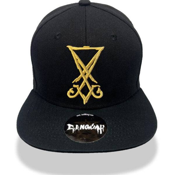 Golden Lucifer Sigil 3D Embroidery Snapback Cap