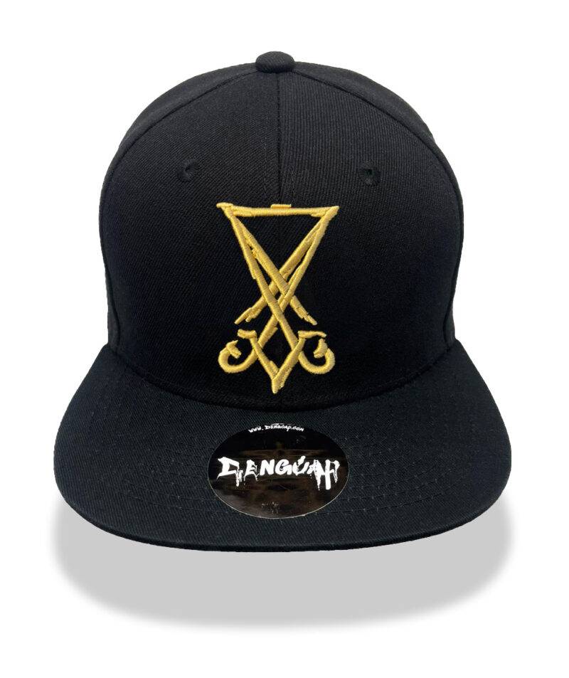 Golden Lucifer Sigil 3D Embroidery Snapback Cap
