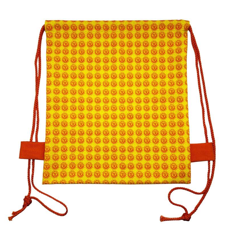 Orange Sunshine Drawstring Bag