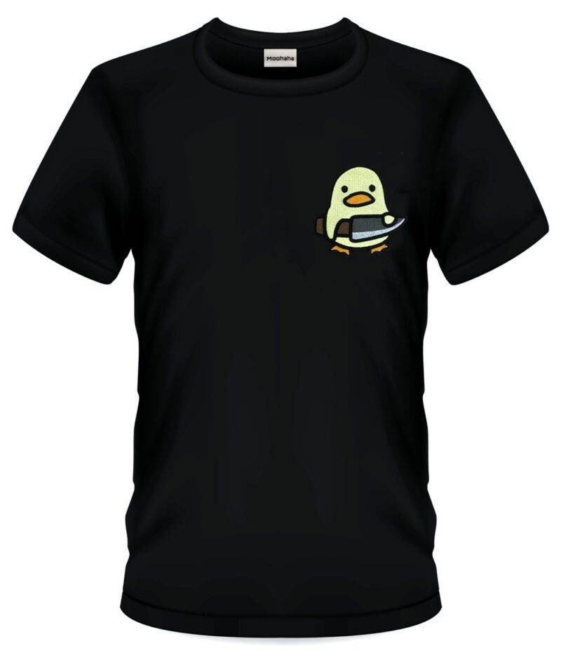 Cute Duck Embroidered T-shirt 100% Cotton