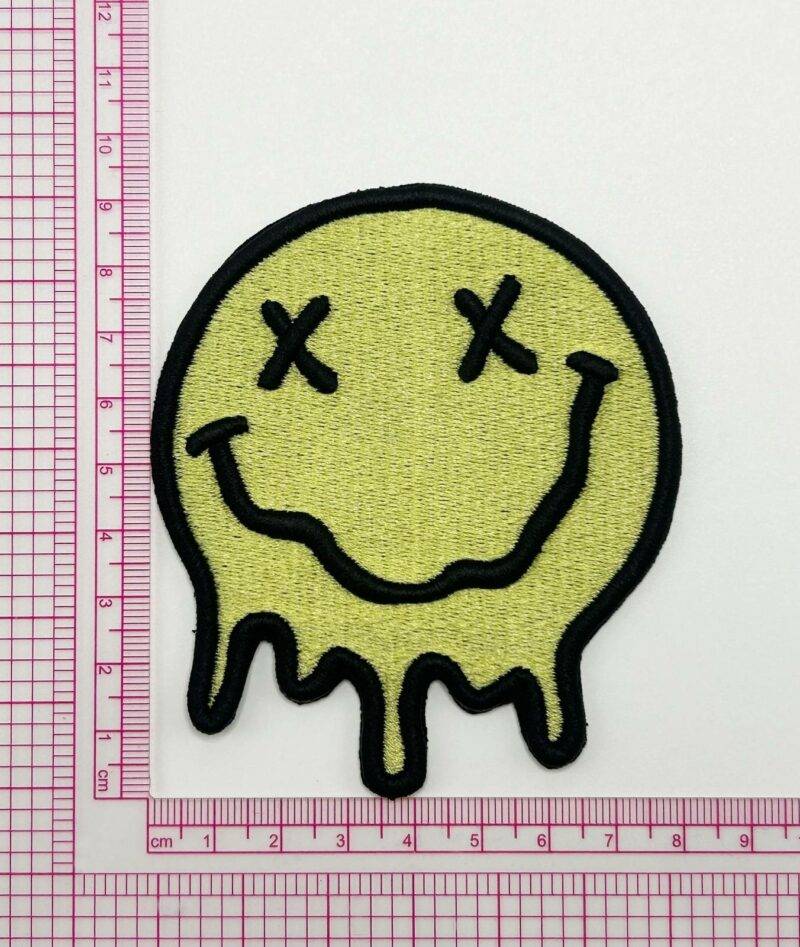 Smiley Face 3D Embroidered Patch - Image 3