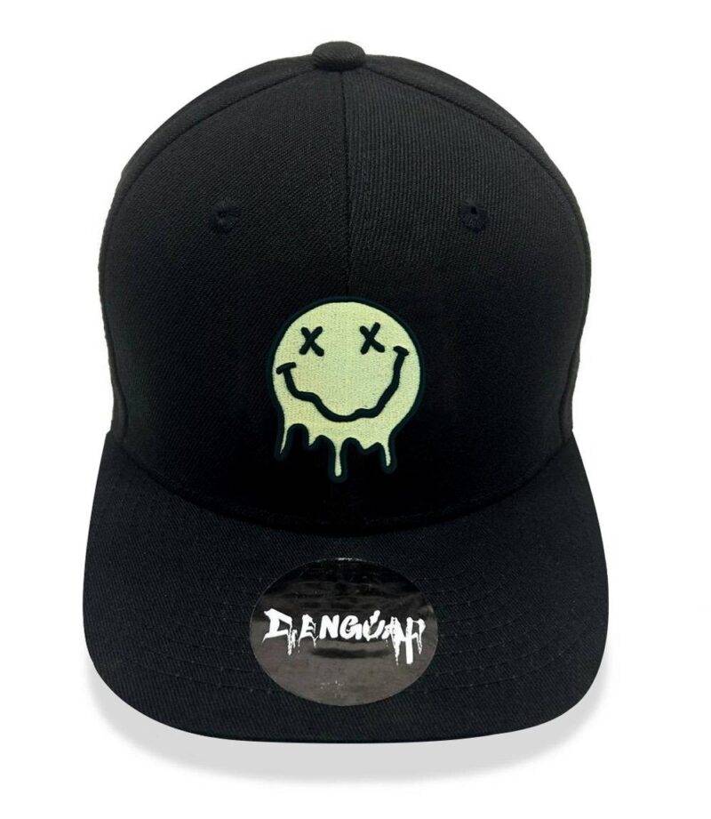 Smiley Face 3D Direct Embroidery Snapback Cap - Image 2