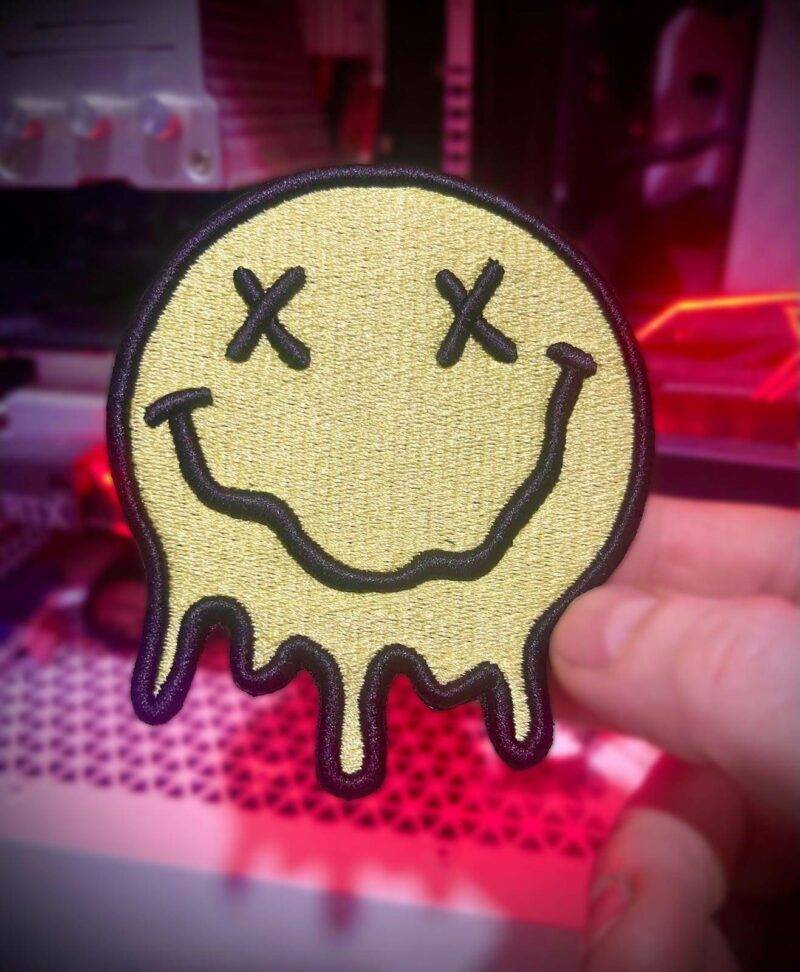 Smiley Face 3D Embroidered Patch - Image 2