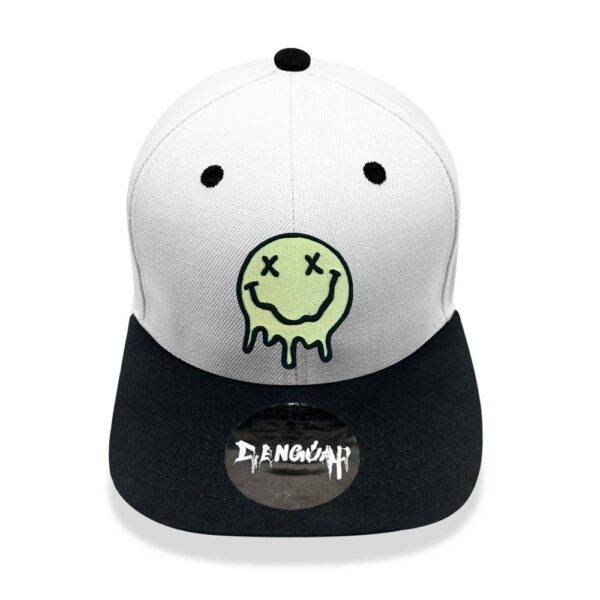 Smiley Face 3D Premium Embroidered Snapback Cap | Moohaha Shop
