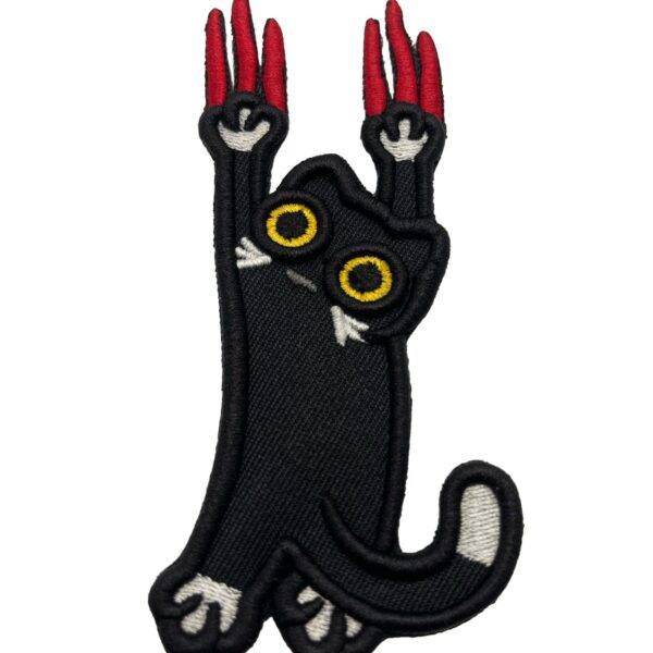 Black Cat Paws 3D Embroidered Patch