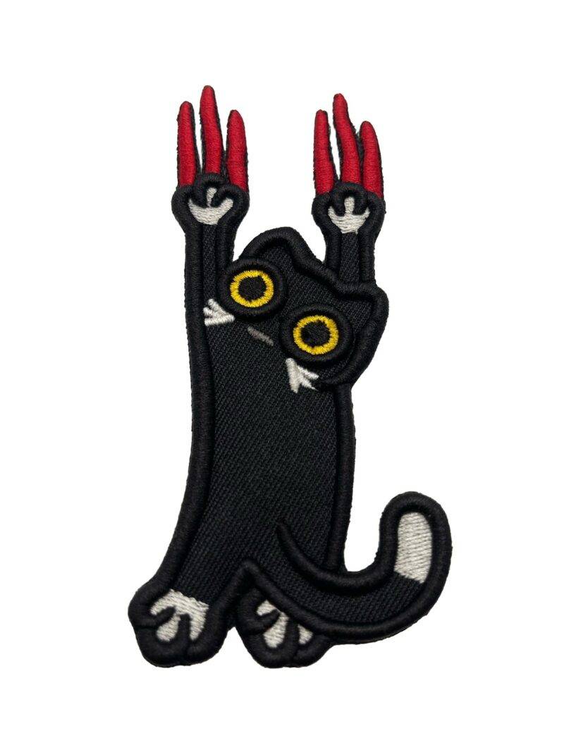 Black Cat Paws 3D Embroidered Patch