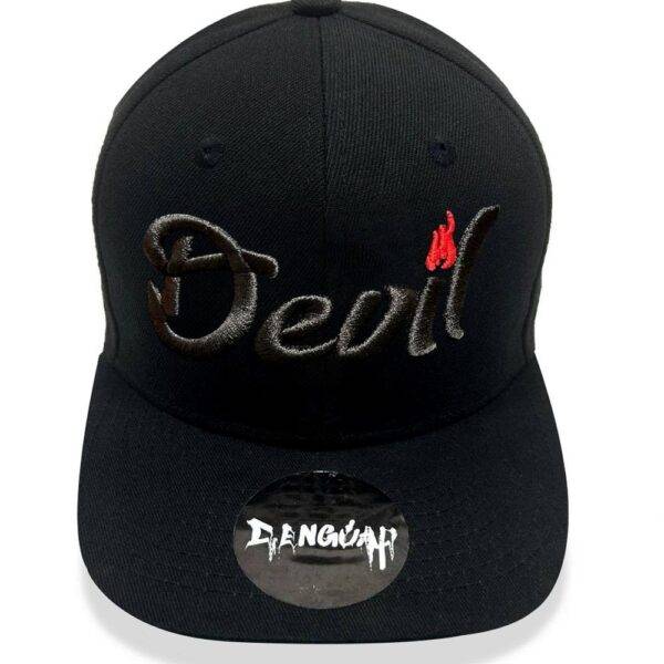 Devil 3D Embroidered Snapback Cap