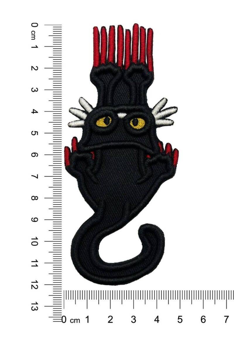 Black Cat Paws 3D Embroidered Patch - Image 2
