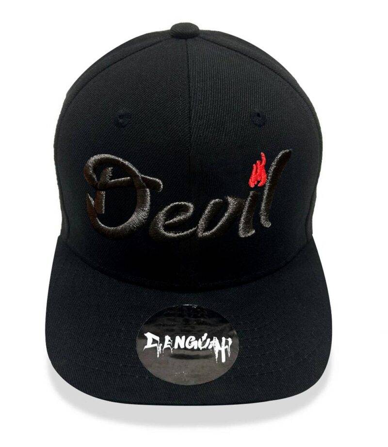 Devil 3D Embroidered Snapback Cap