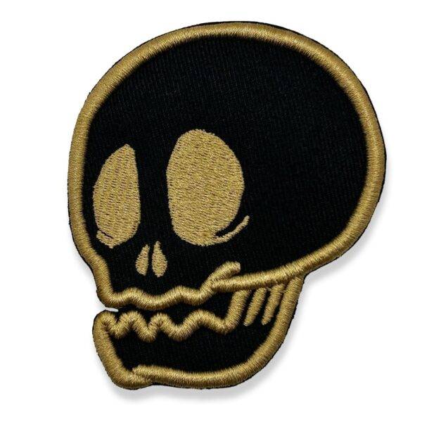 Golden Skull 3D Embroidered Patch