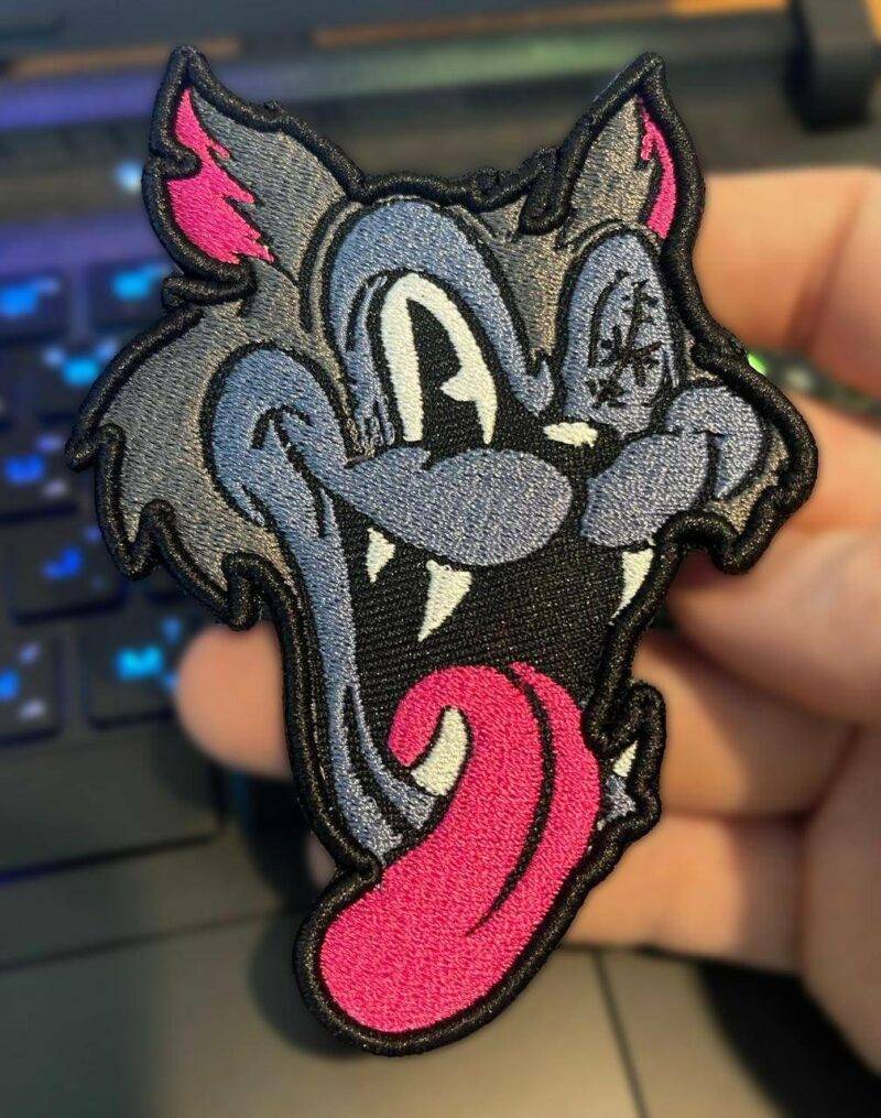 Psycho Cat 3D Embroidered Patch - Image 2