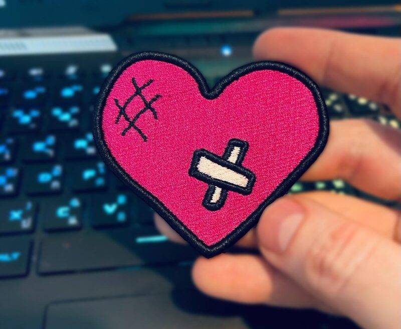 Aching Heart 3D Embroidered Patches - Image 2