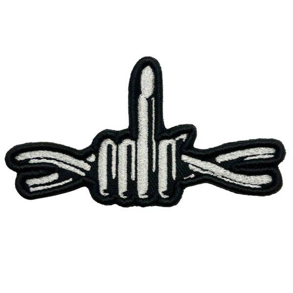 Bob Wire Middle Finger 3D Embroidered Patch