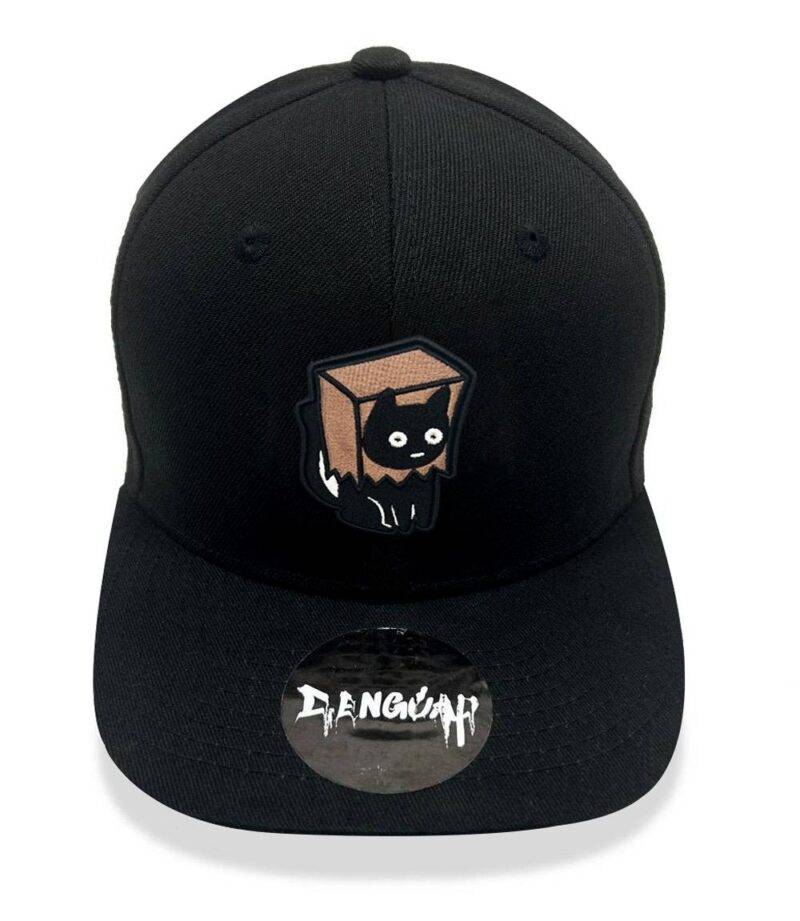 Cat in Bag 3D Embroidered Snapback Cap