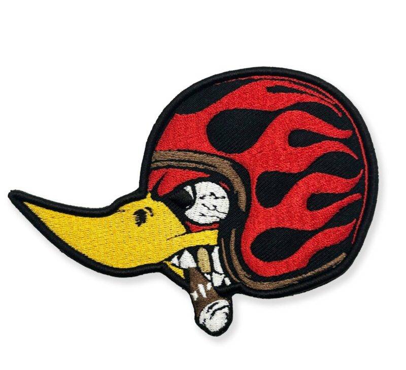 Furious Bird with Helmet 3D Embroidered Patch