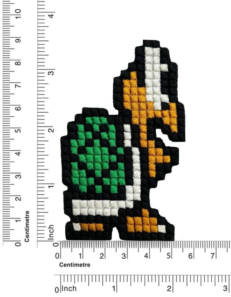 8bit Turtle Pixel 3D Embroidered Patch - รูปภาพ 3