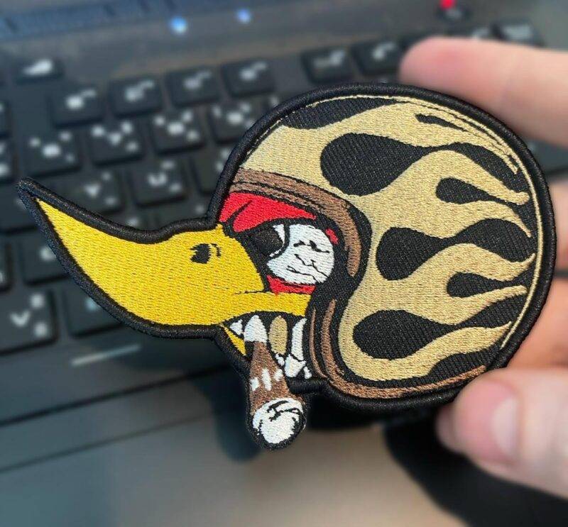 Furious Bird with Helmet 3D Embroidered Patch - รูปภาพ 2