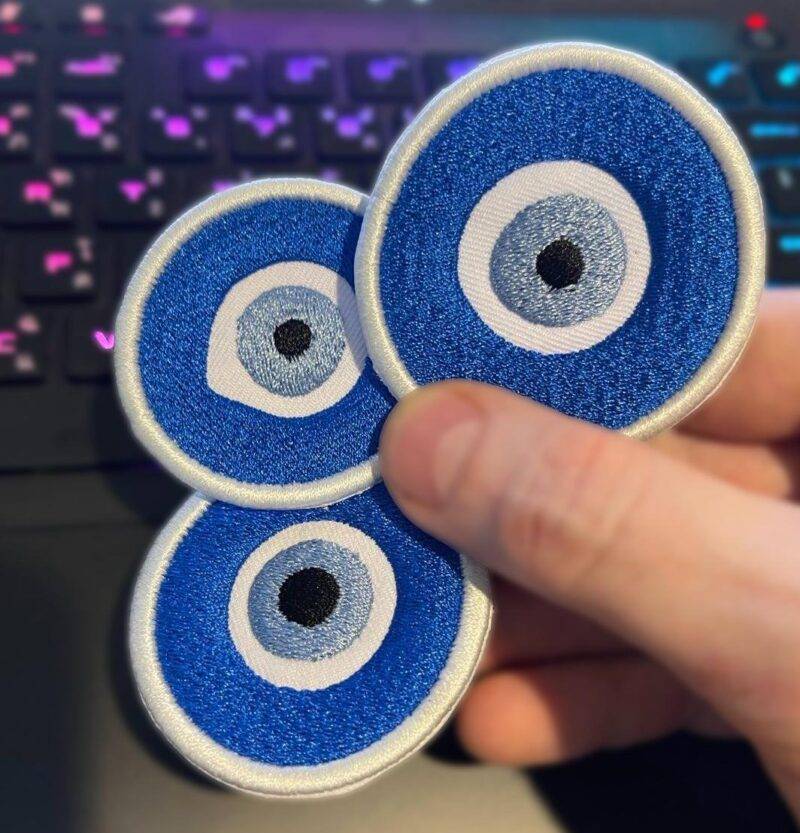 Evil Eye 3D Embroidered Patch - Image 2