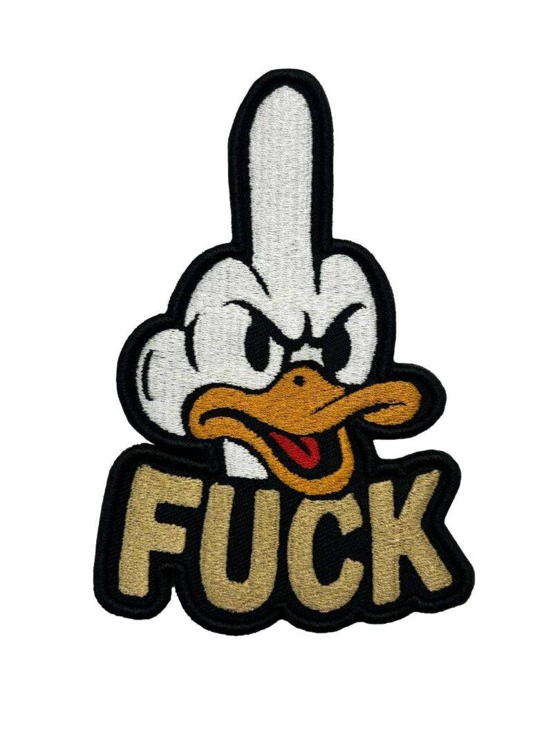Fuck Middle Finger Duck Premium Embroidered Patch