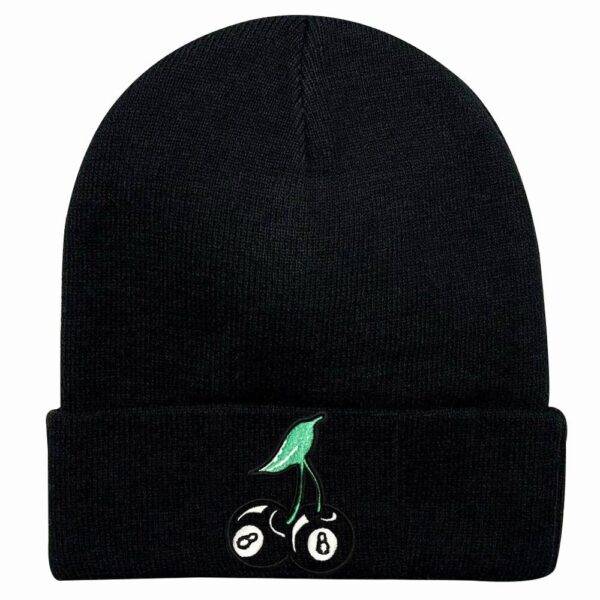 8 Ball Cherry 3D Embroidered Beanie