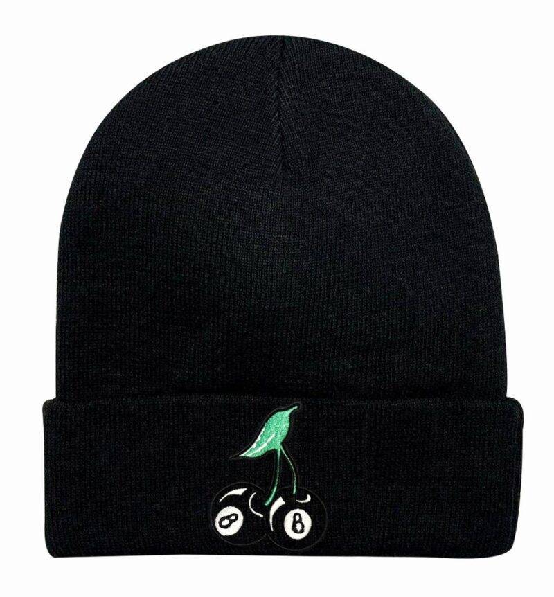 8 Ball Cherry 3D Embroidered Beanie