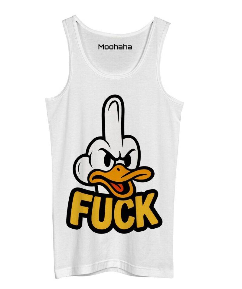Fuck Middle Finger Duck Tank Top