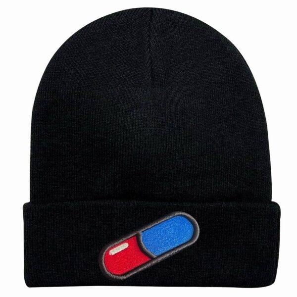 Good For Health Bad For Education Pill 3D Embroidered Beanie
