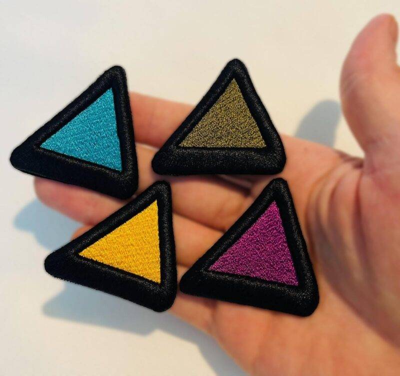 Cute Triangle 3D Embroidered Patch - รูปภาพ 2