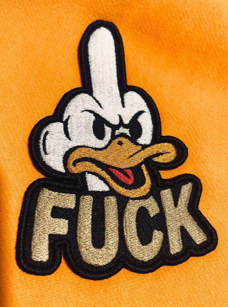 Fuck Middle Finger Duck Premium Embroidered Patch - รูปภาพ 2
