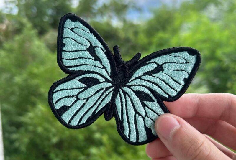 Cute Butterfly Premium Embroidered Patch - Image 2