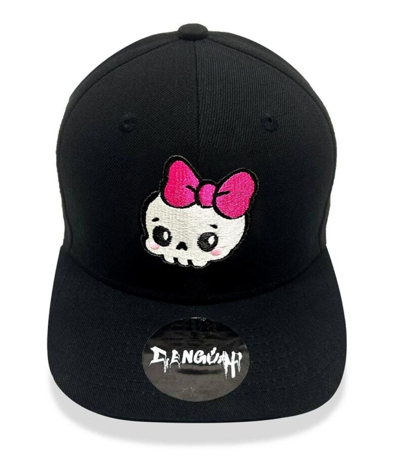 Skull Family 3D Embroidered Snapback Cap - Image 3