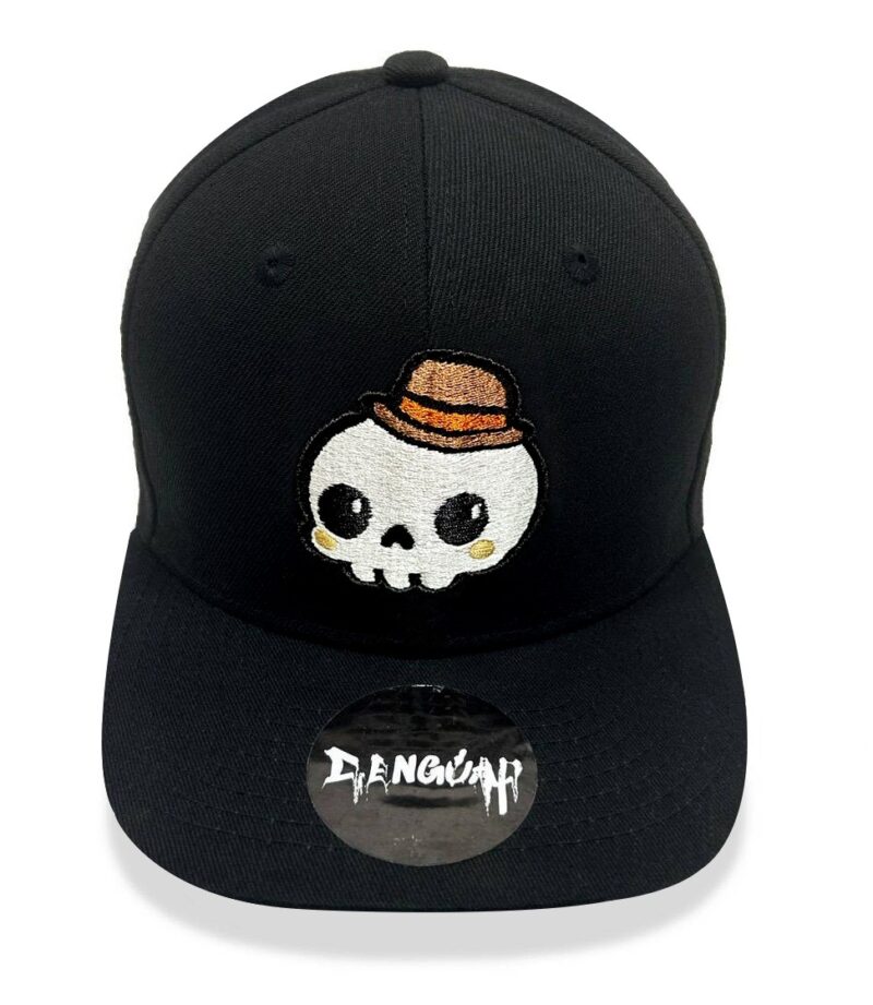 Skull Family 3D Embroidered Snapback Cap - Image 2