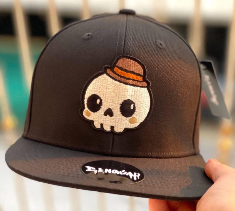 Skull Family 3D Embroidered Snapback Cap - Image 5