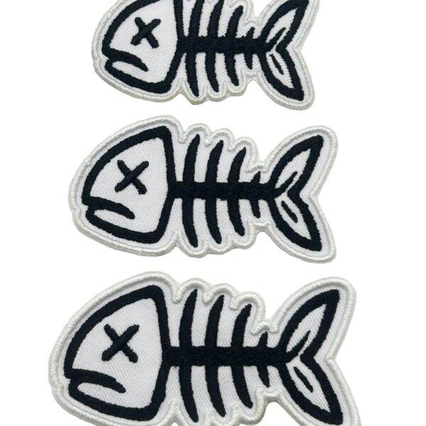 Fish Bone 3D Embroidered Patch
