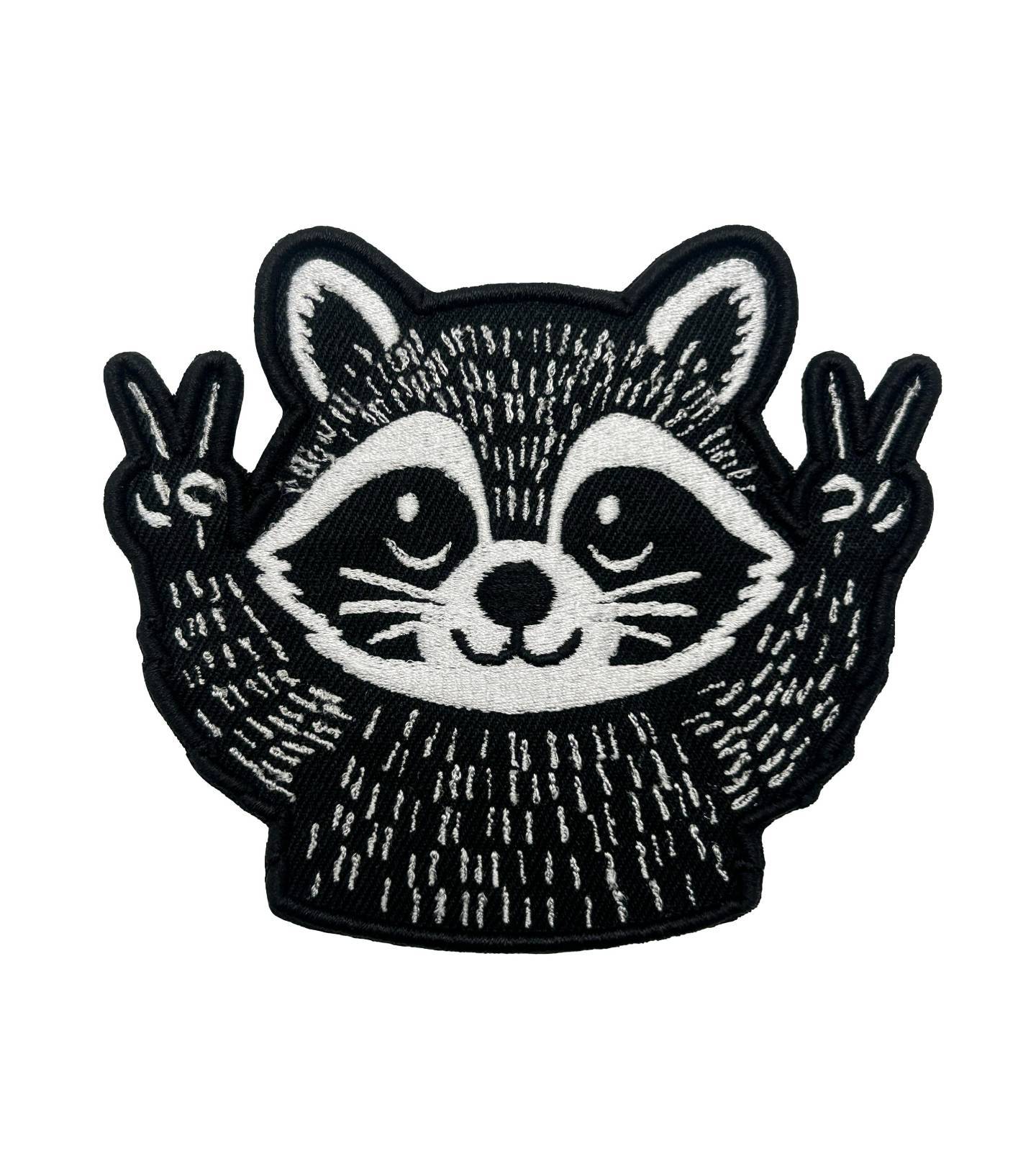 Raccoon Peace Premium Embroidered Patch