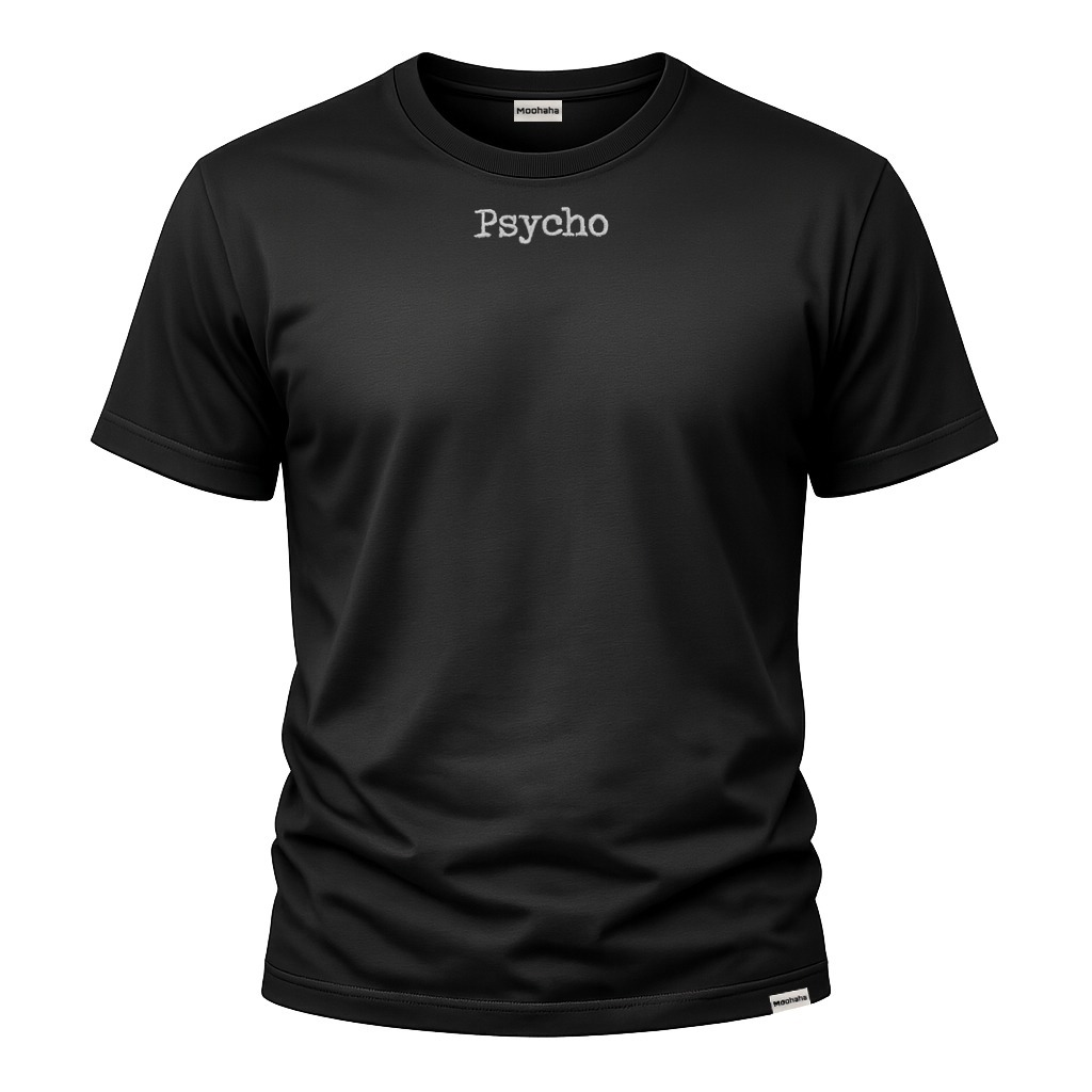 Psycho 3D Direct Embroidery T-shirt