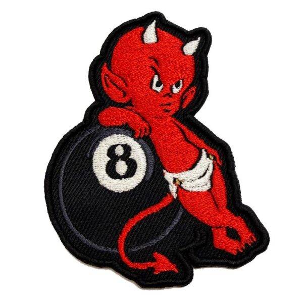 8 Ball Devil Premium Embroidered Patch