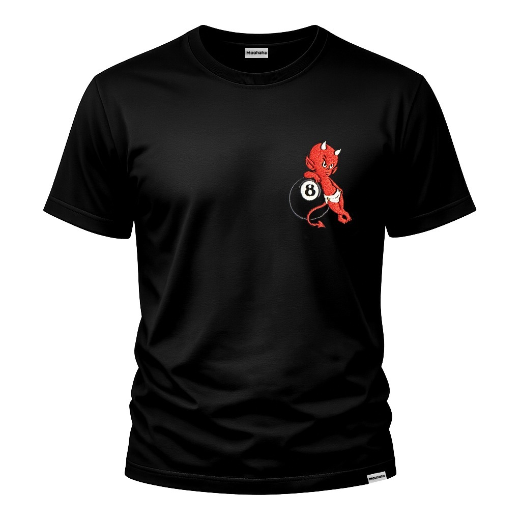 8 Ball Devil 3D Embroidery Shirt